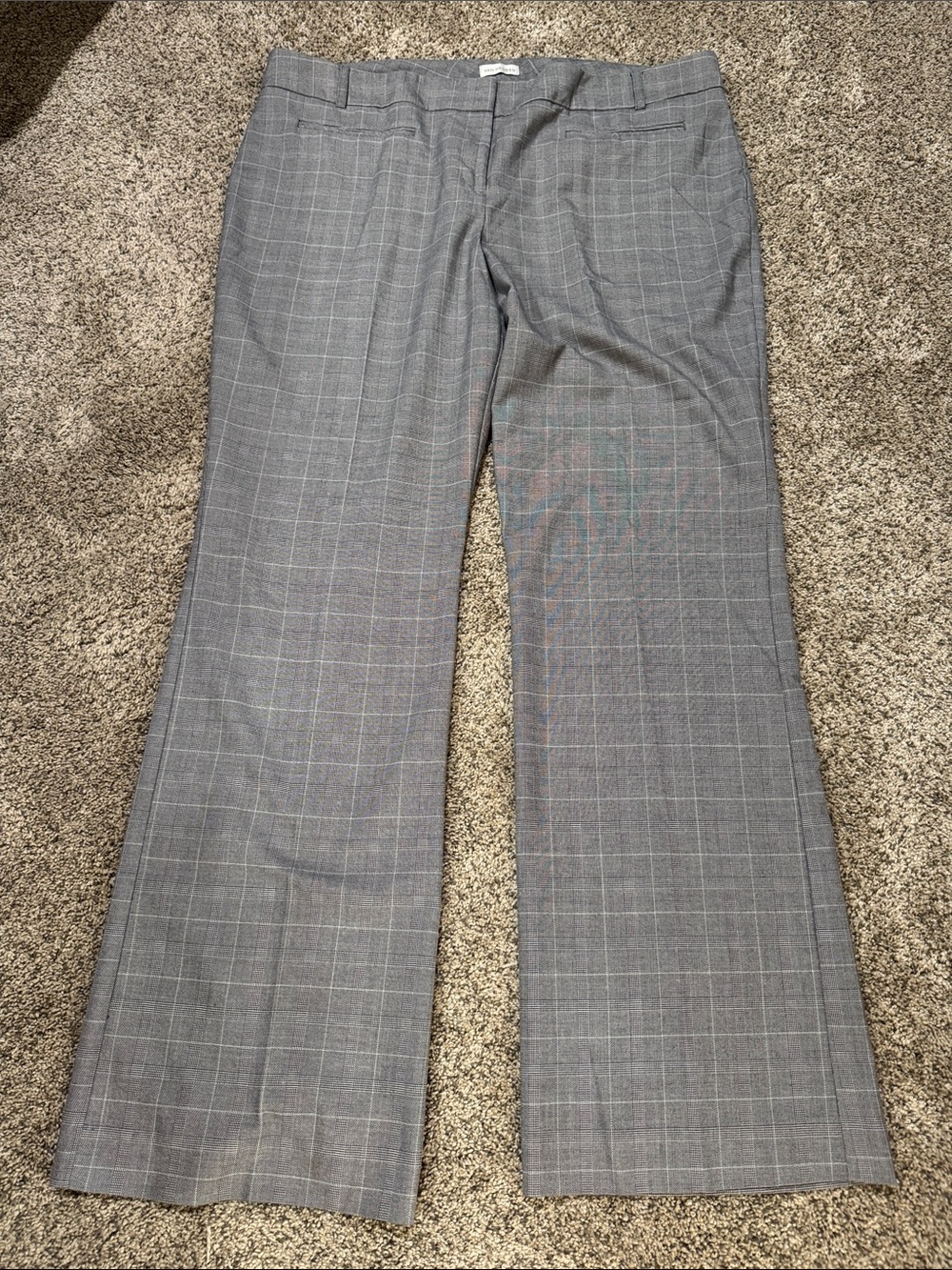 Van Heusen Gray Windowpane Women's Dress Trousers